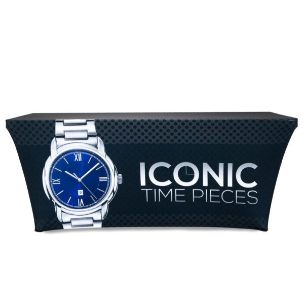 6 ft. Stretch Table Throw 3-sided or 4-sided with Custom Print