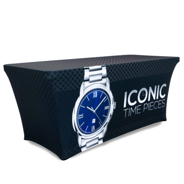 6 ft. Stretch Table Throw 3-sided or 4-sided with Custom Print - Image 3