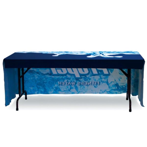 6 ft. Fitted Table Throw 3-sided or 4 sided with Custom Print - Image 4