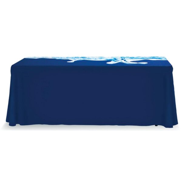 6 ft. Fitted Table Throw 3-sided or 4 sided with Custom Print - Image 7